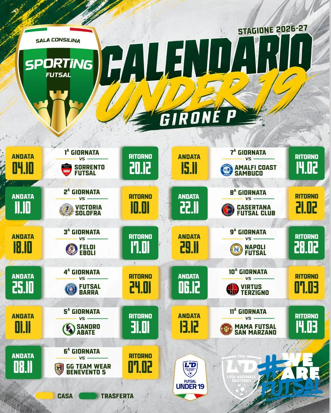 U19 Calendario 2026-27