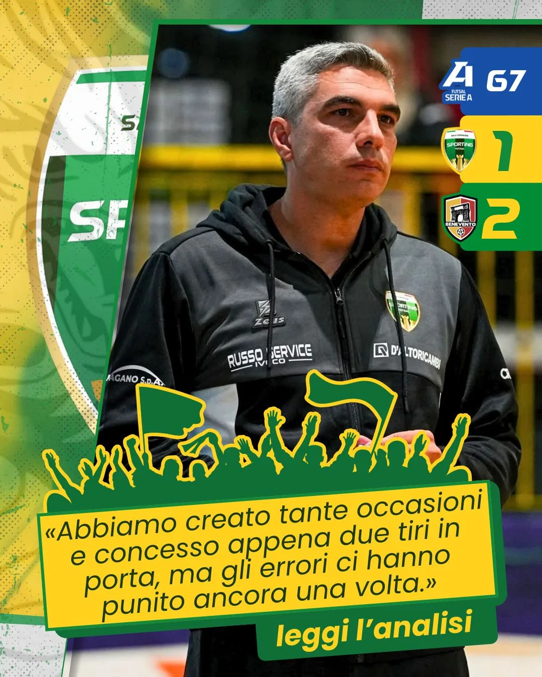 G7 > Mister Conde: "Abbiamo creato tante occasioni e concesso appena due tiri in porta, ma gli errori ci hanno punito ancora una volta."